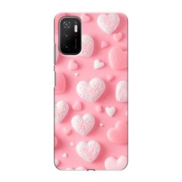 Силиконовый чехол на Xiaomi Poco M3 Pro с принтом Сердечки Силиконовый чехол на Xiaomi Poco M3 Pro с принтом Сердечки