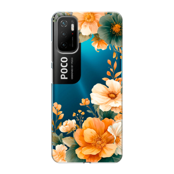 Силиконовый чехол на Xiaomi Poco M3 Pro с принтом Цветы принт