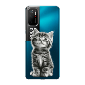 Силиконовый чехол на Xiaomi Poco M3 Pro с принтом Котенок Силиконовый чехол на Xiaomi Poco M3 Pro с принтом Котенок