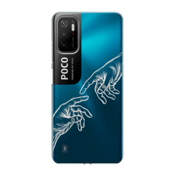 Силиконовый чехол на Xiaomi Poco M3 Pro с принтом Сотворение мира