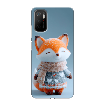 Силиконовый чехол на Xiaomi Poco M3 Pro с принтом Лиса