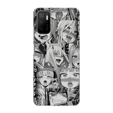Силиконовый чехол на Xiaomi Poco M3 Pro с принтом Ahegao Ахегао Аниме Силиконовый чехол на Xiaomi Poco M3 Pro с принтом Ahegao Ахегао Аниме