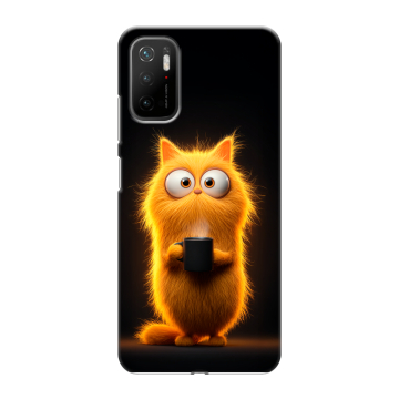 Силиконовый чехол на Xiaomi Poco M3 Pro с принтом Смешной кот