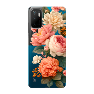 Силиконовый чехол на Xiaomi Poco M3 Pro с принтом цветы Силиконовый чехол на Xiaomi Poco M3 Pro с принтом цветы