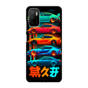 Силиконовый чехол на Xiaomi Poco M3 Pro с принтом машины тачки Силиконовый чехол на Xiaomi Poco M3 Pro с принтом машины тачки