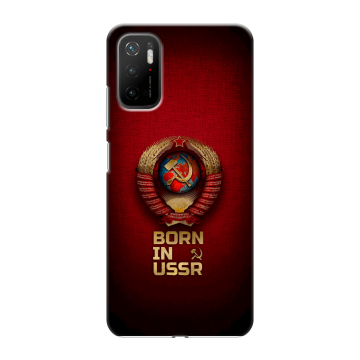 Силиконовый чехол на Xiaomi Poco M3 Pro с принтом Флаг Герб СССР Силиконовый чехол на Xiaomi Poco M3 Pro с принтом Флаг Герб СССР