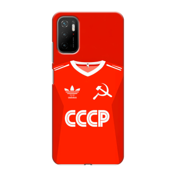 Силиконовый чехол на Xiaomi Poco M3 Pro с принтом Флаг Герб СССР Силиконовый чехол на Xiaomi Poco M3 Pro с принтом Флаг Герб СССР