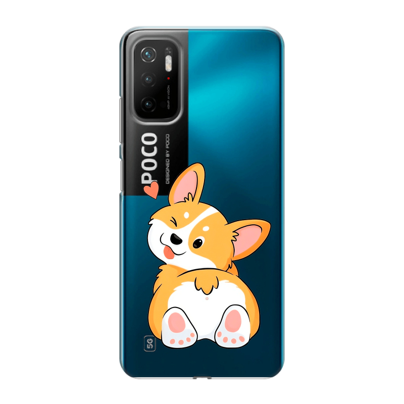 Силиконовый чехол на Xiaomi Poco M3 Pro с принтом Корги Силиконовый чехол на Xiaomi Poco M3 Pro с принтом Корги