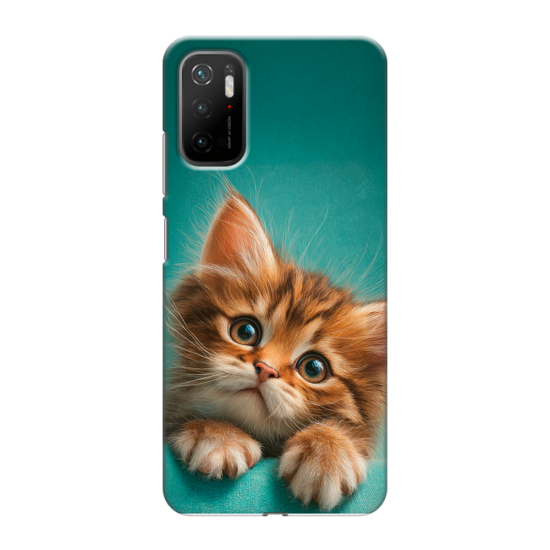 Силиконовый противоударный чехол на Xiaomi Poco M3 Pro с принтом котенок Силиконовый противоударный чехол на Xiaomi Poco M3 Pro с принтом котенок