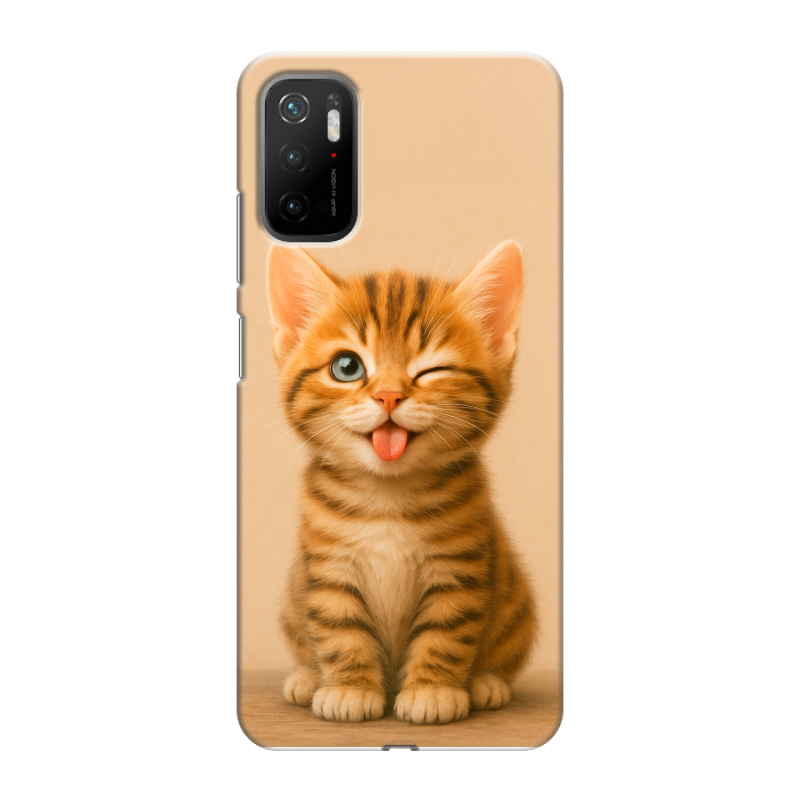 Силиконовый чехол на Xiaomi Poco M3 Pro с принтом котенок Силиконовый чехол на Xiaomi Poco M3 Pro с принтом котенок
