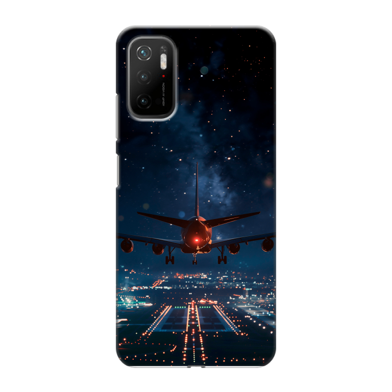 Силиконовый чехол на Xiaomi Poco M3 Pro с принтом самолет Силиконовый чехол на Xiaomi Poco M3 Pro с принтом самолет