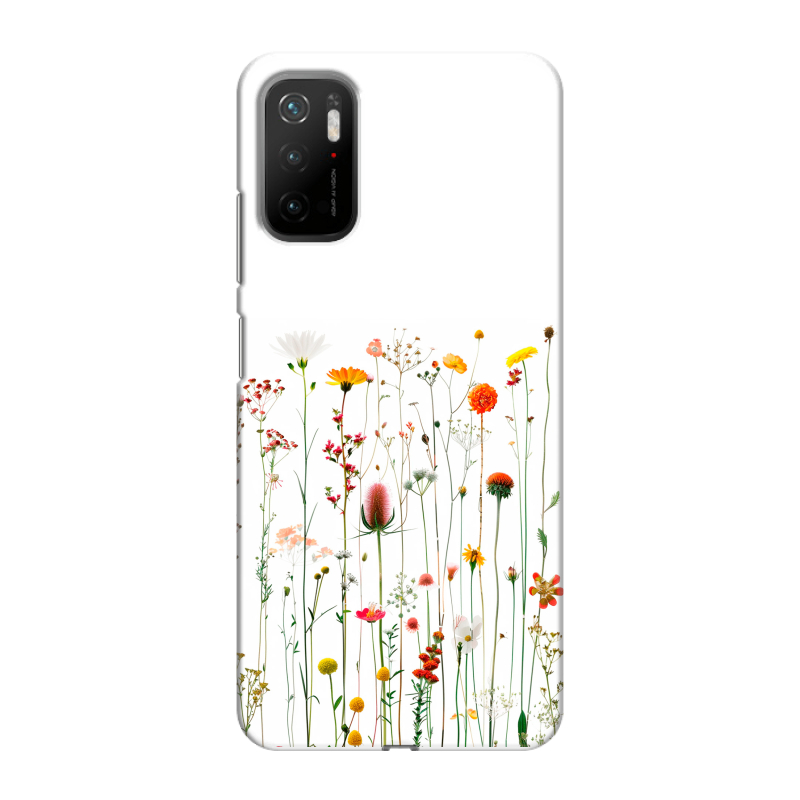 Силиконовый чехол на Xiaomi Poco M3 Pro с принтом цветы Силиконовый чехол на Xiaomi Poco M3 Pro с принтом цветы