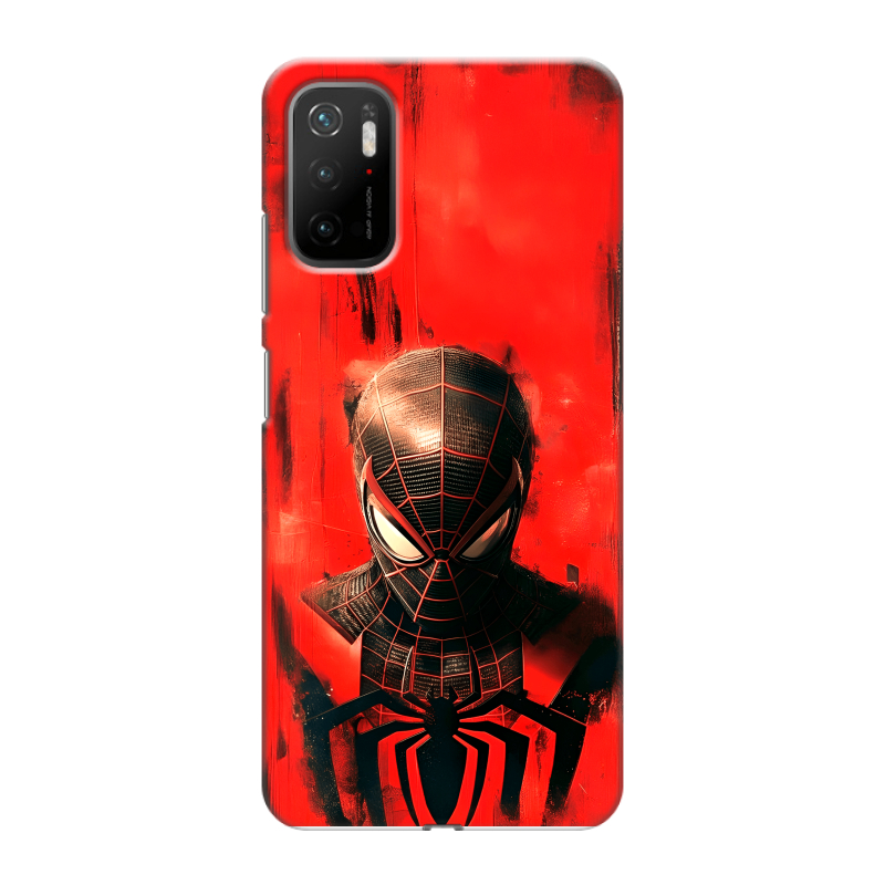 Силиконовый противоударный чехол на Xiaomi Poco M3 Pro с принтом человек паук spiderman Силиконовый противоударный чехол на Xiaomi Poco M3 Pro с принтом человек паук spiderman