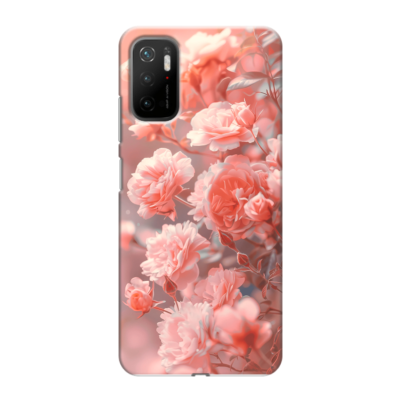 Силиконовый противоударный чехол на Xiaomi Poco M3 Pro с принтом Розы цветы Силиконовый противоударный чехол на Xiaomi Poco M3 Pro с принтом Розы цветы