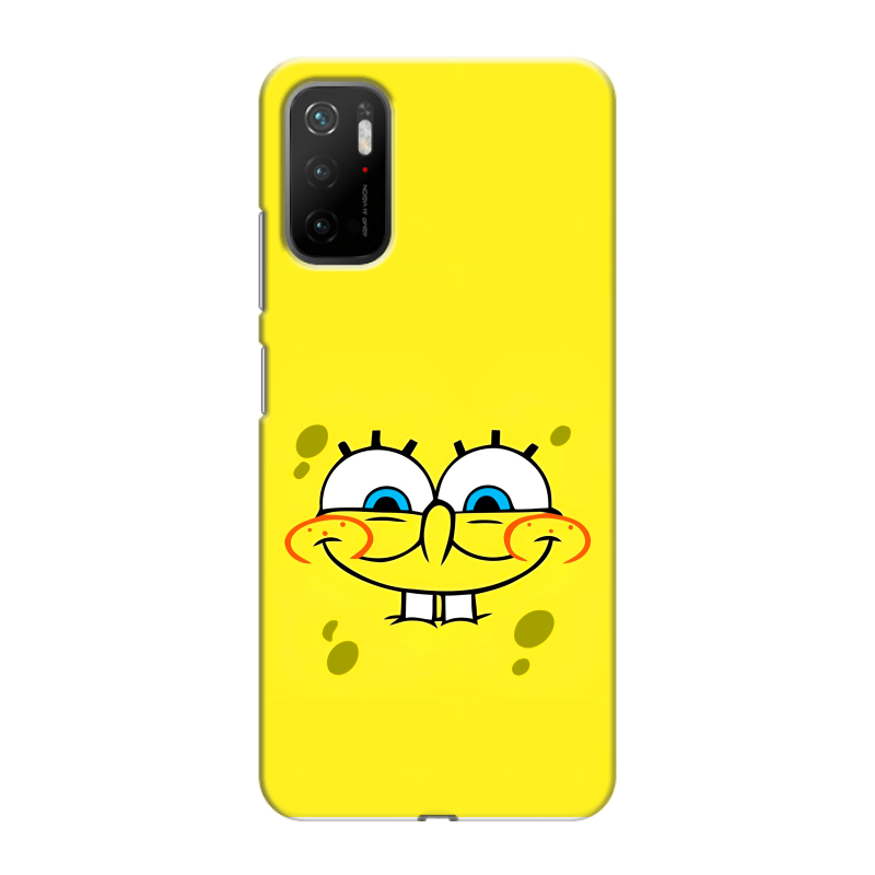 Силиконовый противоударный чехол на Xiaomi Poco M3 Pro с принтом спанчбоб спанч боб Силиконовый противоударный чехол на Xiaomi Poco M3 Pro с принтом спанчбоб спанч боб