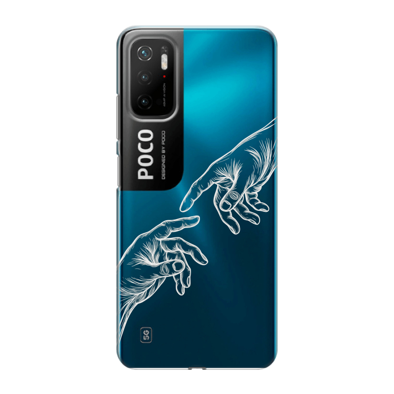 Силиконовый чехол на Xiaomi Poco M3 Pro с принтом Сотворение мира Силиконовый чехол на Xiaomi Poco M3 Pro с принтом Сотворение мира