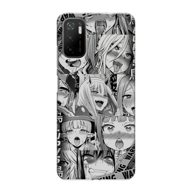 Силиконовый чехол на Xiaomi Poco M3 Pro с принтом Ahegao Ахегао Аниме Силиконовый чехол на Xiaomi Poco M3 Pro с принтом Ahegao Ахегао Аниме