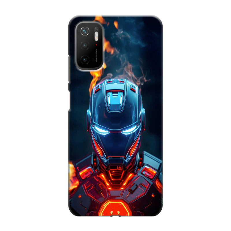 Силиконовый чехол на Xiaomi Poco M3 Pro с принтом IronMan Железный человек Силиконовый чехол на Xiaomi Poco M3 Pro с принтом IronMan Железный человек