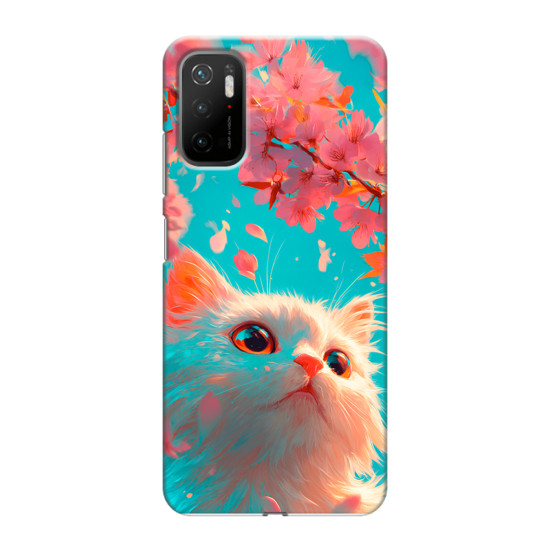 Силиконовый чехол на Xiaomi Poco M3 Pro с принтом Красивый кот Силиконовый чехол на Xiaomi Poco M3 Pro с принтом Красивый кот