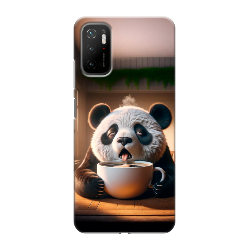 Силиконовый чехол на Xiaomi Poco M3 Pro с принтом смешная панда Силиконовый чехол на Xiaomi Poco M3 Pro с принтом смешная панда