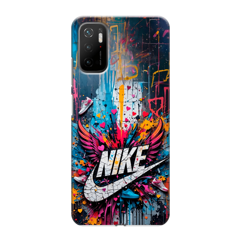 Силиконовый чехол на Xiaomi Poco M3 Pro с принтом Nike Найк Силиконовый чехол на Xiaomi Poco M3 Pro с принтом Nike Найк
