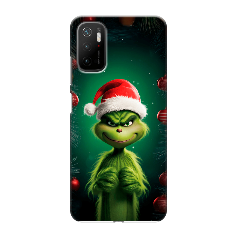 Силиконовый чехол на Xiaomi Poco M3 Pro с принтом Гринч Новый год Рождество Силиконовый чехол на Xiaomi Poco M3 Pro с принтом Гринч Новый год Рождество