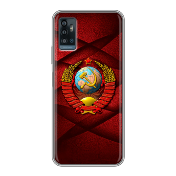 Силиконовый чехол на ZTE Blade A71 с принтом Герб СССР Силиконовый чехол на ZTE Blade A71 с принтом Герб СССР
