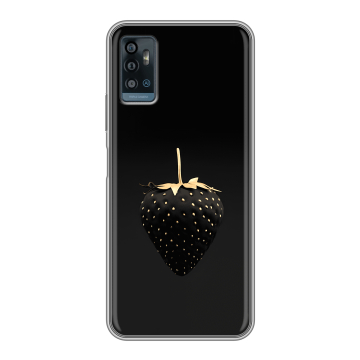 Силиконовый чехол на ZTE Blade A71 с принтом Черная клубника Силиконовый чехол на ZTE Blade A71 с принтом Черная клубника