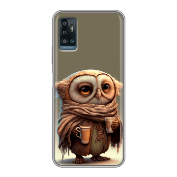Силиконовый чехол на ZTE Blade A71 с принтом Сова Силиконовый чехол на ZTE Blade A71 с принтом Сова