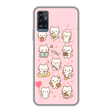 Силиконовый чехол на ZTE Blade A71 с принтом Hello Kitty Хелоу Кити