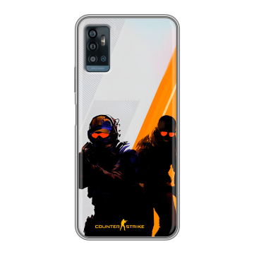 Силиконовый чехол на ZTE Blade A71 с принтом Контер страйк Counter strike