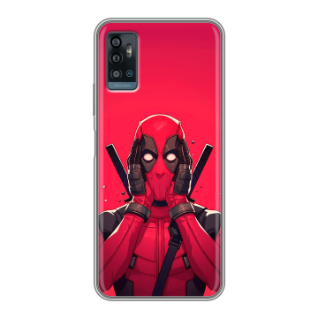 Силиконовый чехол на ZTE Blade A71 с принтом Дедпул Deadpool