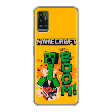 Силиконовый чехол на ZTE Blade A71 с принтом Майнкрафт Minecraft