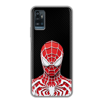 Силиконовый чехол на ZTE Blade A71 с принтом человек паук spiderman