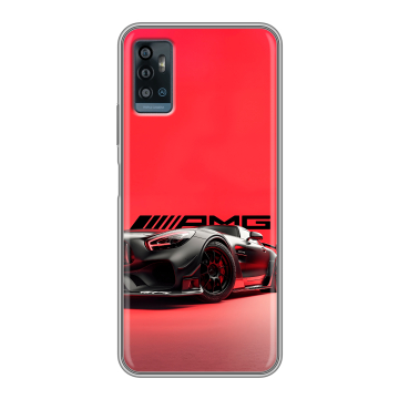 Силиконовый чехол на ZTE Blade A71 с принтом Мерседес Mercedes AMG