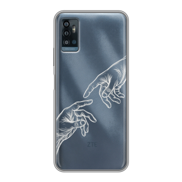 Силиконовый чехол на ZTE Blade A71 с принтом Сотворение мира