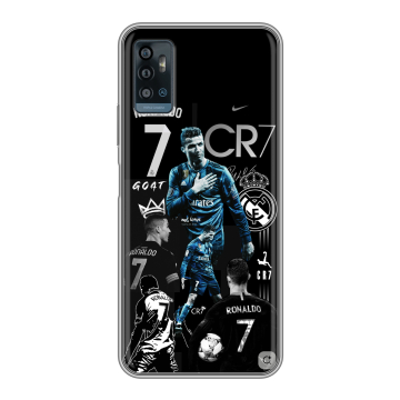 Силиконовый чехол на ZTE Blade A71 с принтом Реал Роналдо