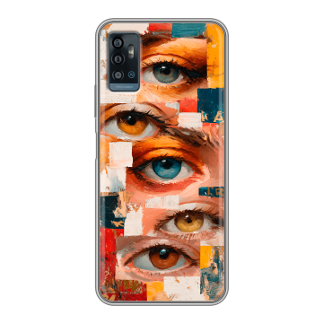Силиконовый чехол на ZTE Blade A71 с принтом Модный принт