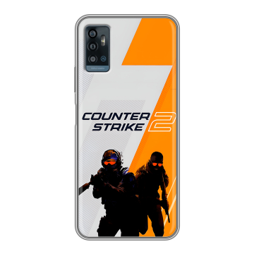 Силиконовый чехол на ZTE Blade A71 с принтом Counter Strike