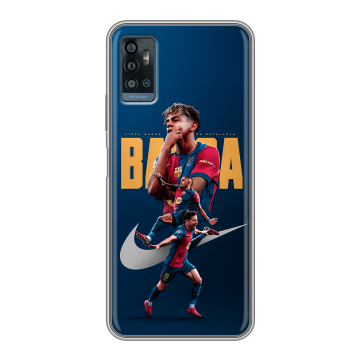 Силиконовый чехол на ZTE Blade A71 с принтом Барселона Barca Yamal Силиконовый чехол на ZTE Blade A71 с принтом Барселона Barca Yamal