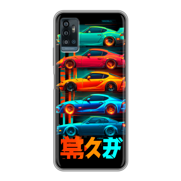 Силиконовый чехол на ZTE Blade A71 с принтом машины тачки Силиконовый чехол на ZTE Blade A71 с принтом машины тачки