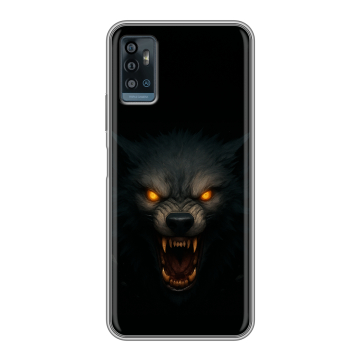 Силиконовый чехол на ZTE Blade A71 с принтом Волк Силиконовый чехол на ZTE Blade A71 с принтом Волк