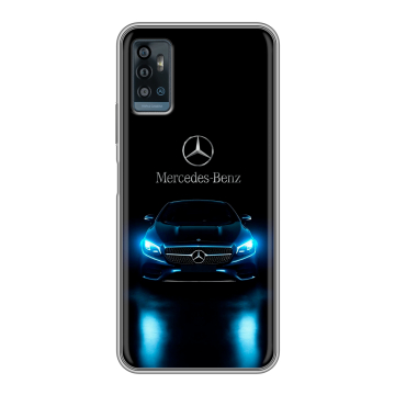 Силиконовый чехол на ZTE Blade A71 с принтом Mercedes Мерседес