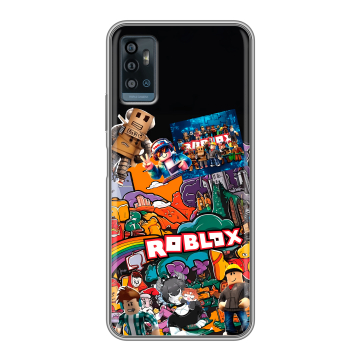 Силиконовый чехол на ZTE Blade A71 с принтом Roblox Роблокс Силиконовый чехол на ZTE Blade A71 с принтом Roblox Роблокс