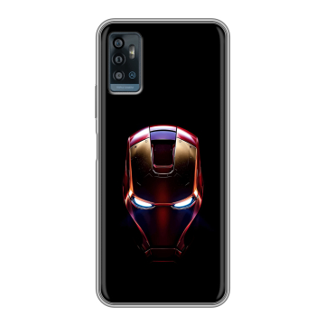 Силиконовый чехол на ZTE Blade A71 с принтом IronMan Железный человек