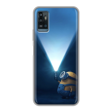 Силиконовый чехол на ZTE Blade A71 с принтом Миньоны