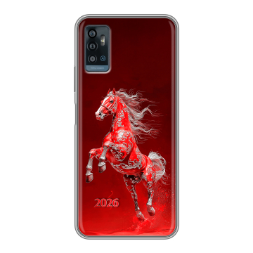 Силиконовый чехол на ZTE Blade A71 с принтом Новый год