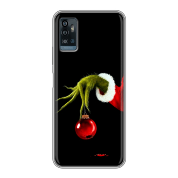 Силиконовый чехол на ZTE Blade A71 с принтом Новый год Гринч