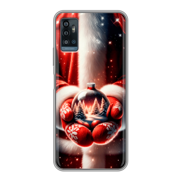Силиконовый чехол на ZTE Blade A71 с принтом Новый год