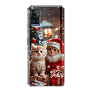 Силиконовый чехол на ZTE Blade A71 с принтом Новый год